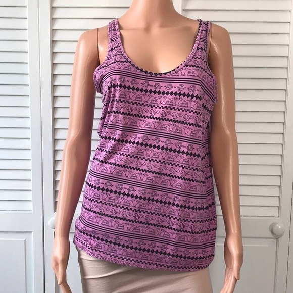 PRICE IS FIRM - MARC By Marc Jacobs Pink Black Tank Top Size Large - Picture 1 of 7
